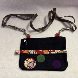 Japanese Handmade Mini crossbody Bag 8” x 6” Long Adjustable Clip Strap New